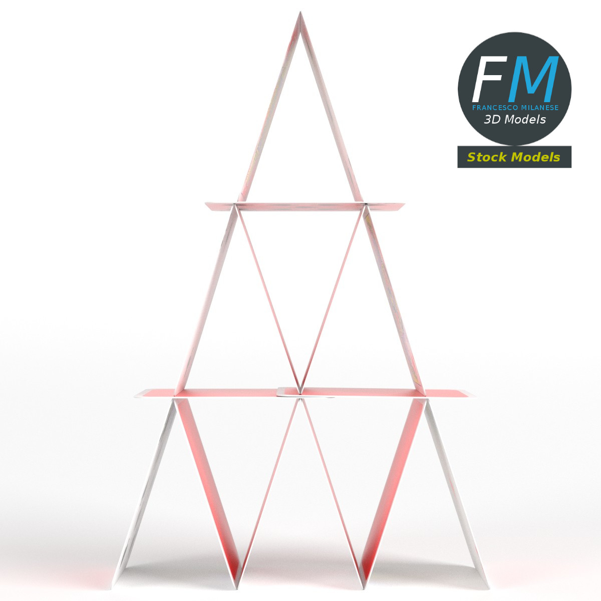 3D-Modell - Kartenhaus - 03