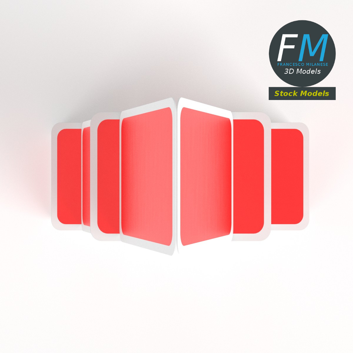 3D-Modell - Kartenhaus - 06