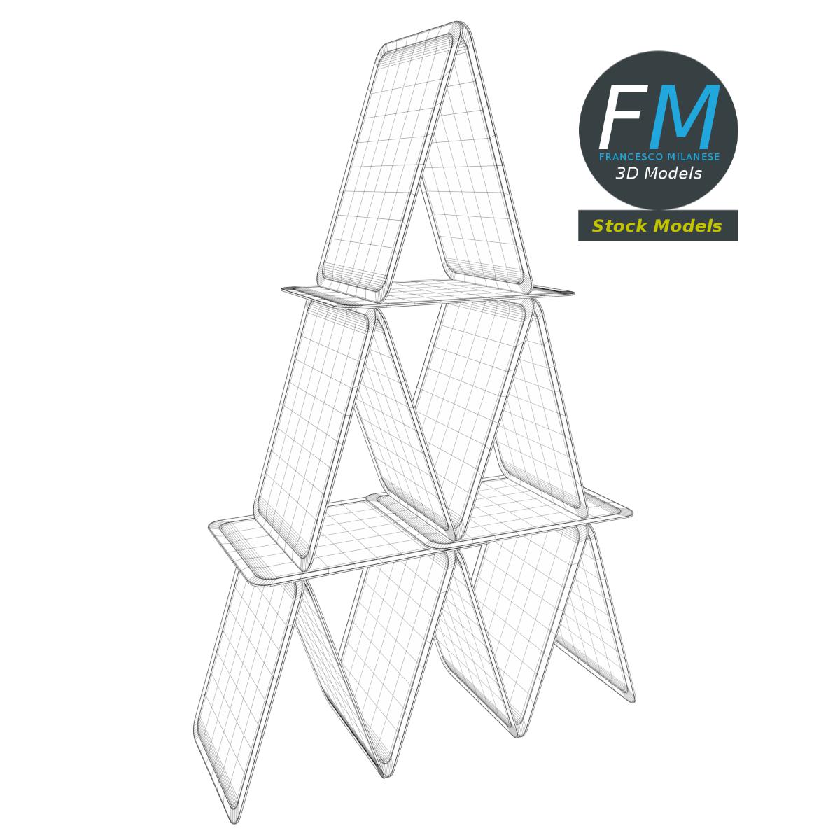 3D-Modell - Kartenhaus - 07