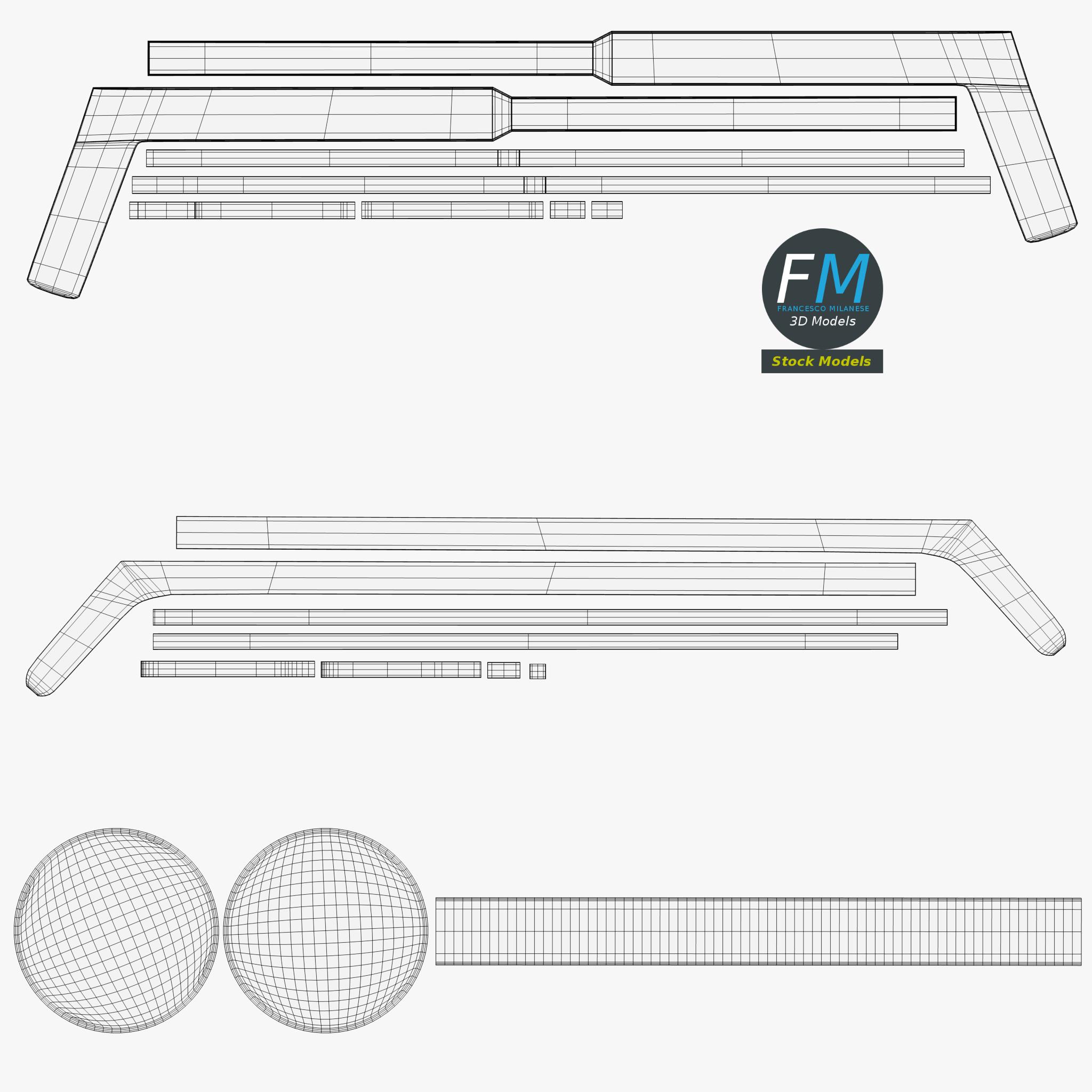 3D-Modell - Eishockeyschläger und Puck - 11 3D-Modell - Eishockeyschläger und Puck - 11