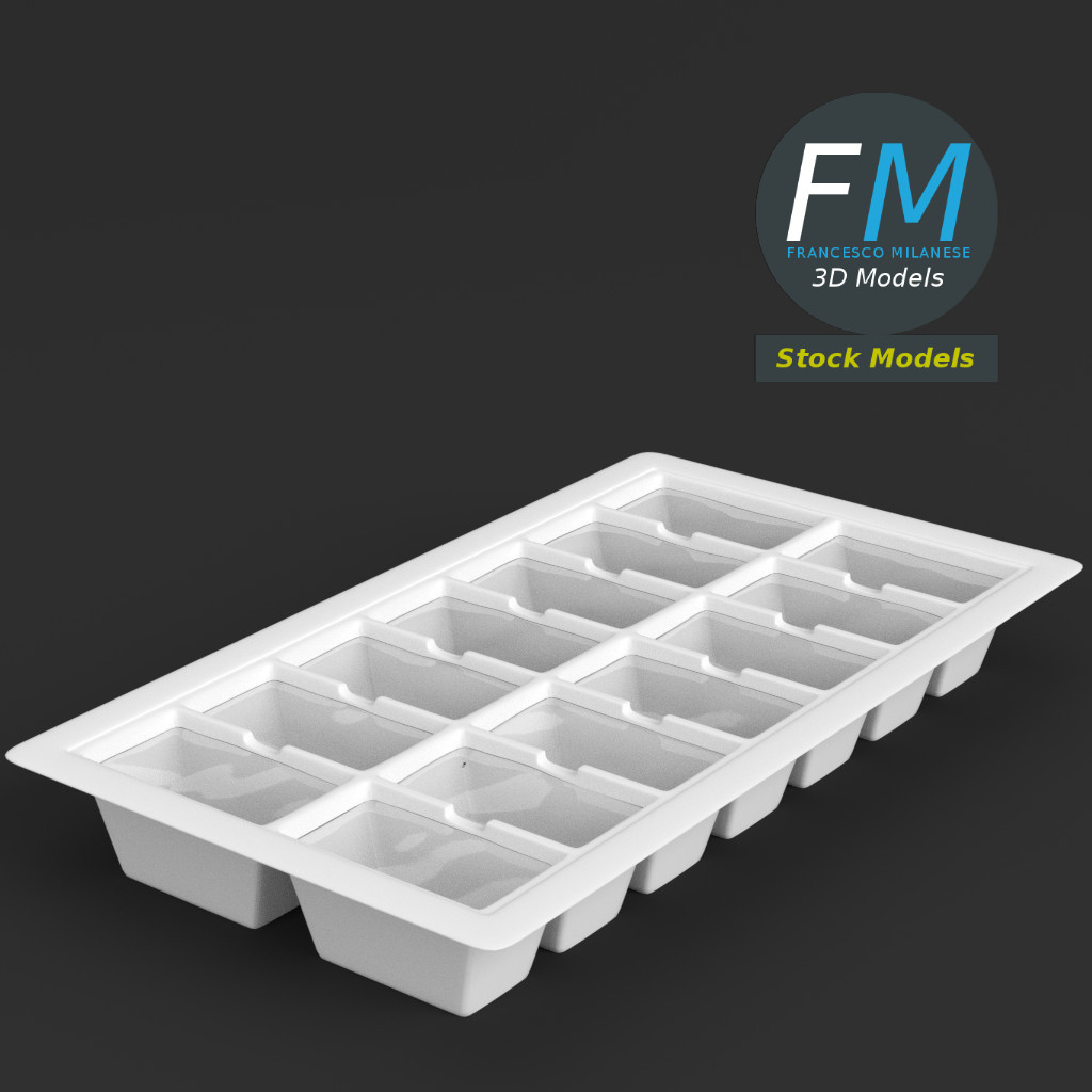 3D-Modell - Eiswürfelform - 01