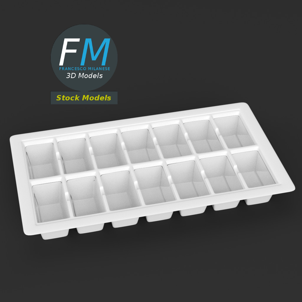 3D-Modell - Eiswürfelform - 02