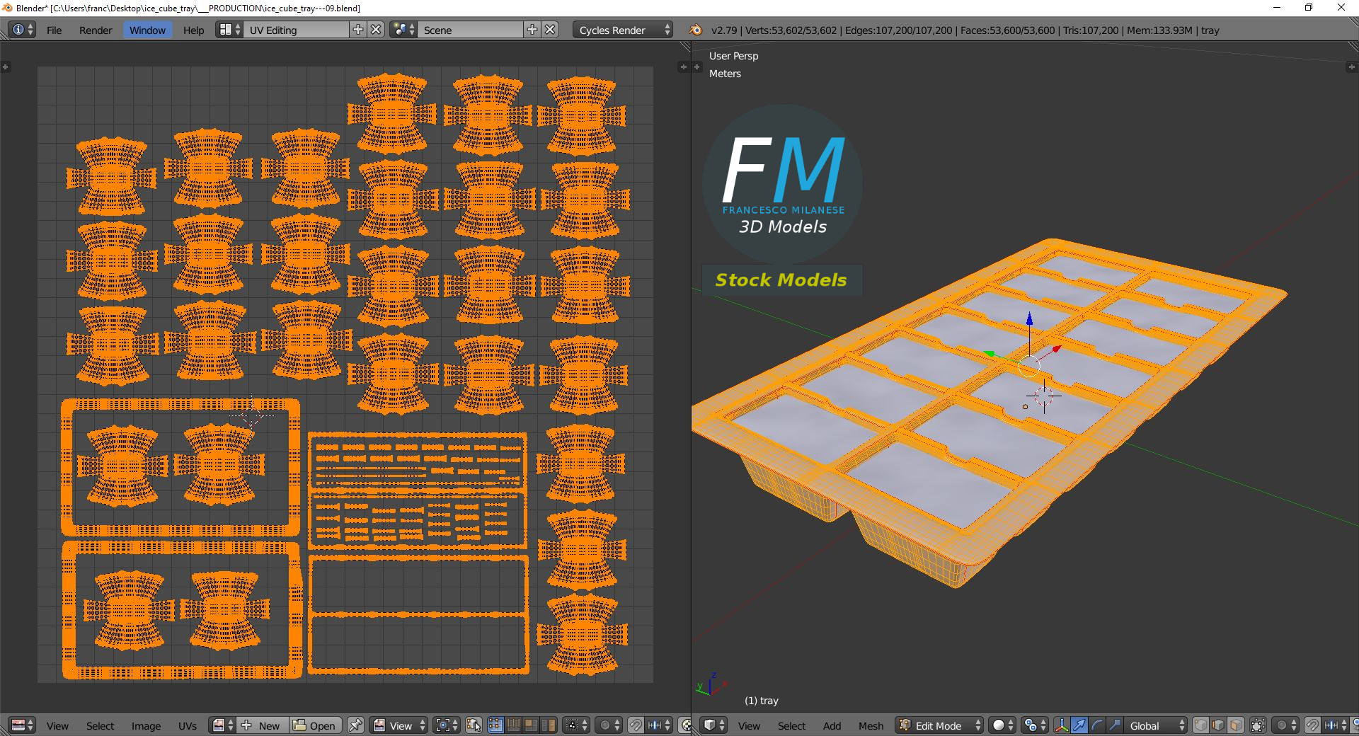 3D-Modell - Eiswürfelform - 10