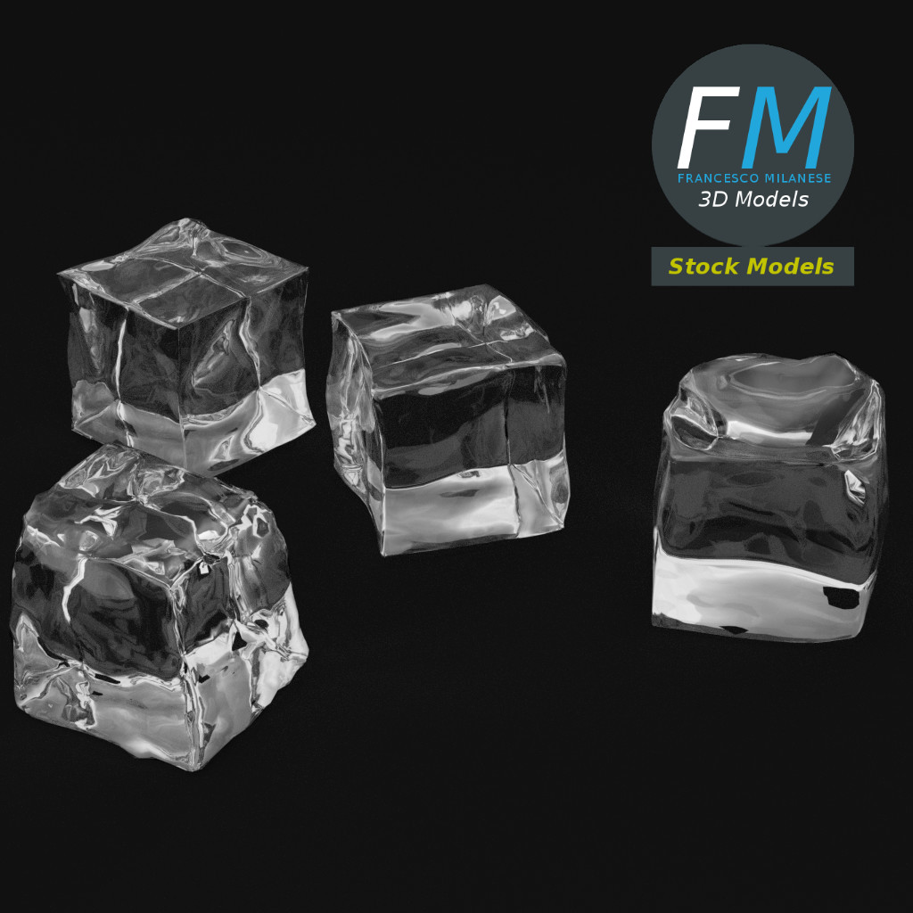 3D-Modell - Eiswürfel - 02