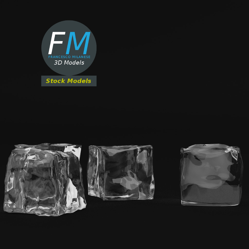 3D-Modell - Eiswürfel - 03