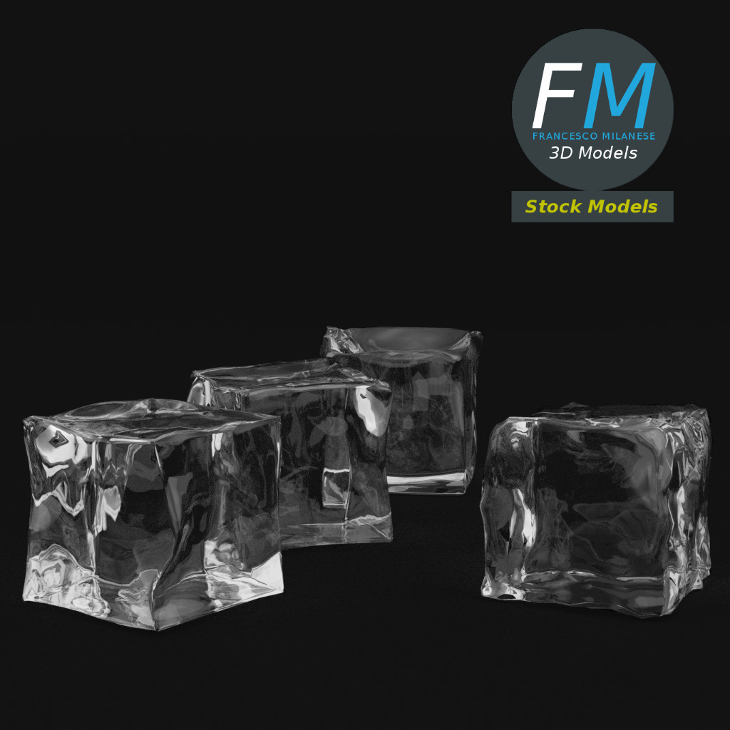 3D-Modell - Eiswürfel - 04