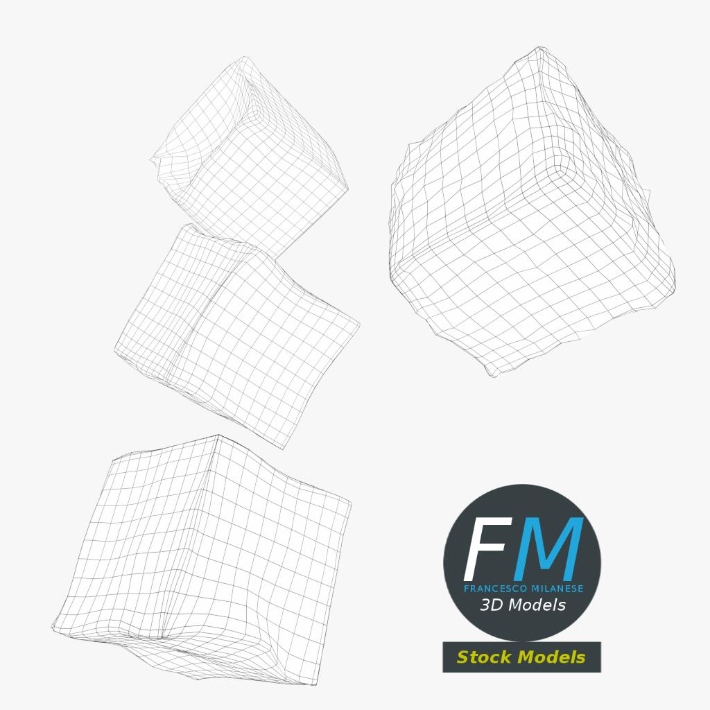 3D-Modell - Eiswürfel - 08