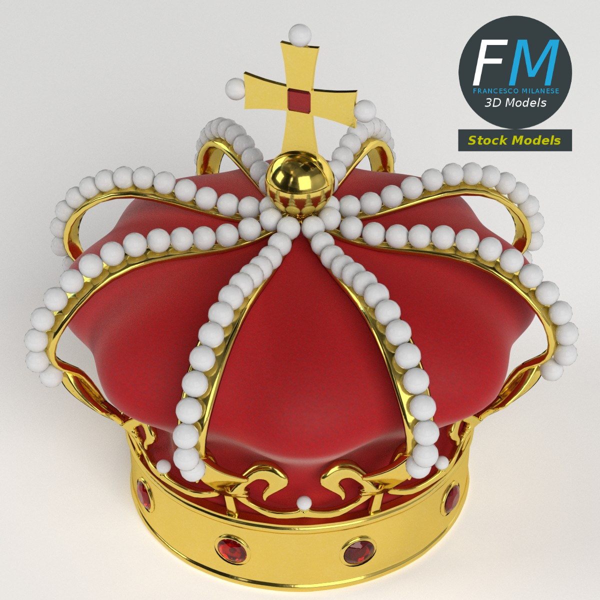 3D-Modell - Kaiserkrone mit Reichsapfel und Kreuz - 02