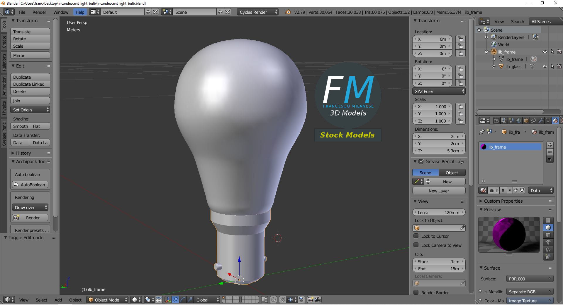 3D-Modell - Glühlampe - 09