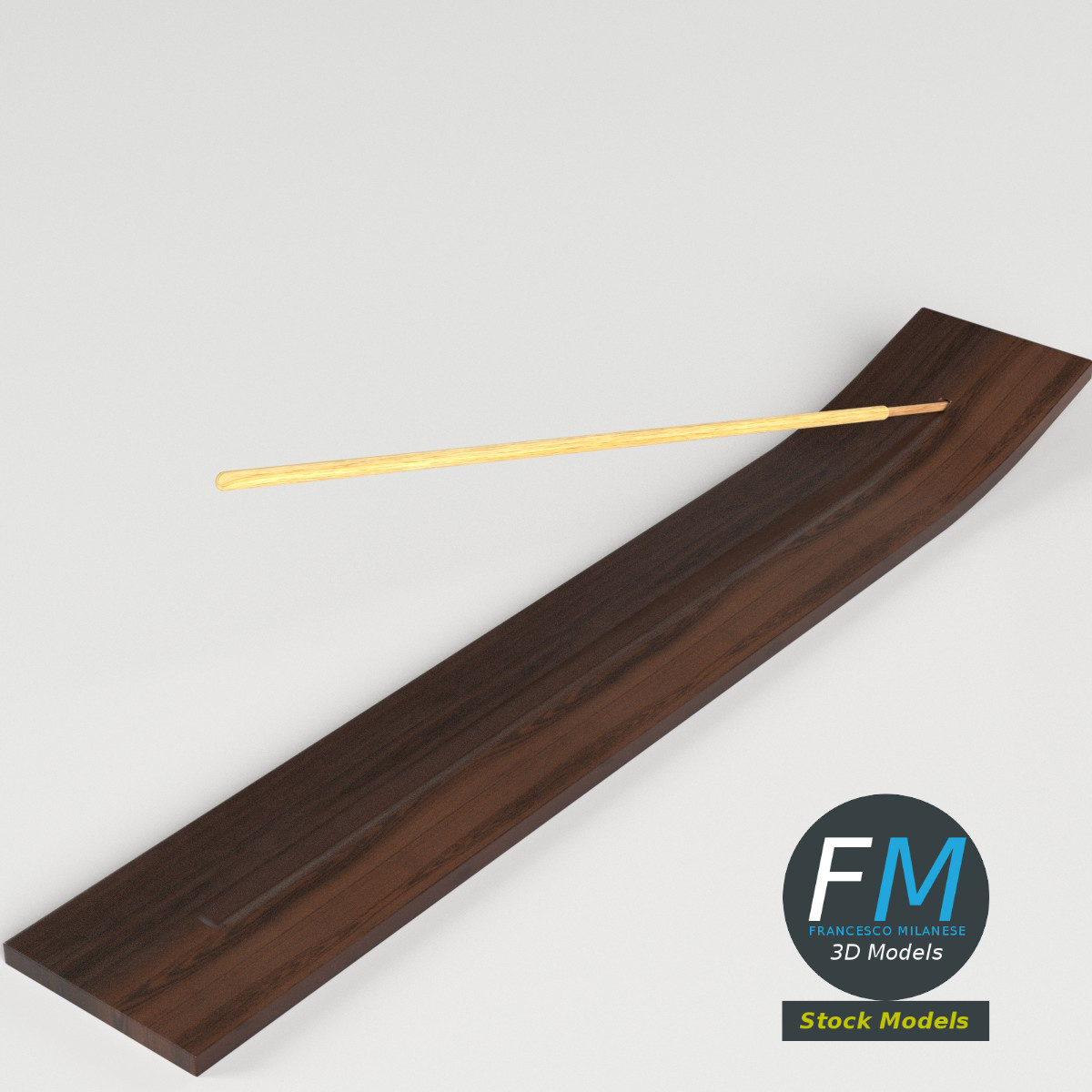 3D-Modell - Räucherstäbchen mit Halter - 02