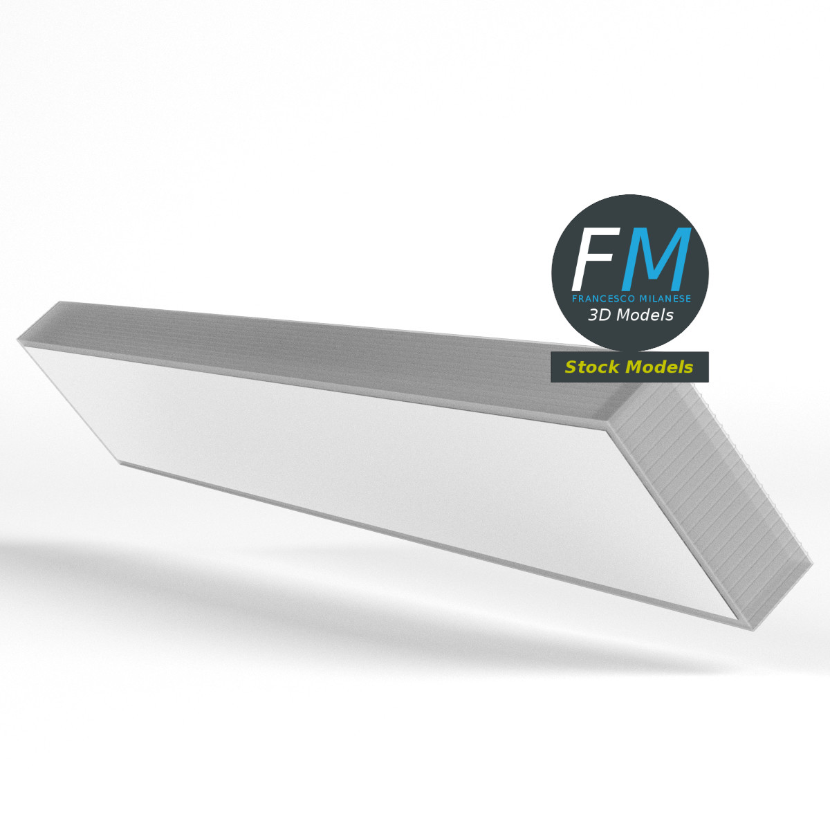 3D-Modell - Alte Industrielle Leuchtstofflampe - 04