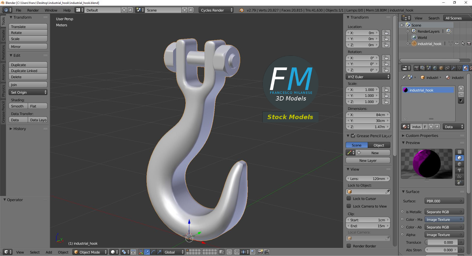 3D-Modell - Industriehaken - 09