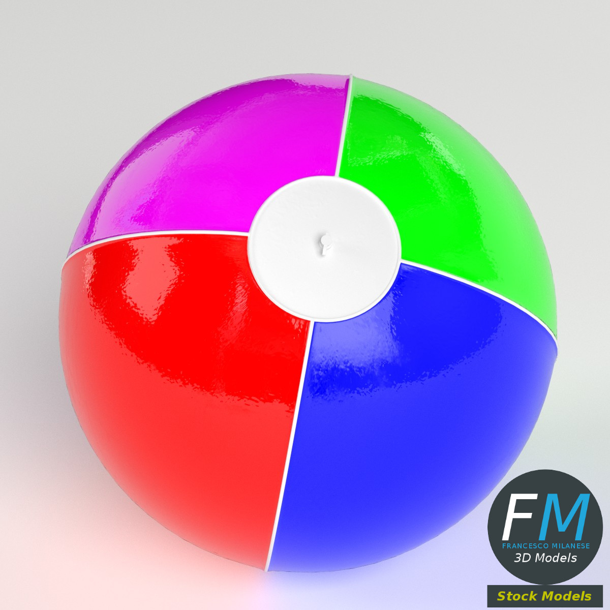 3D-Modell - Aufblasbarer Strandball - 02