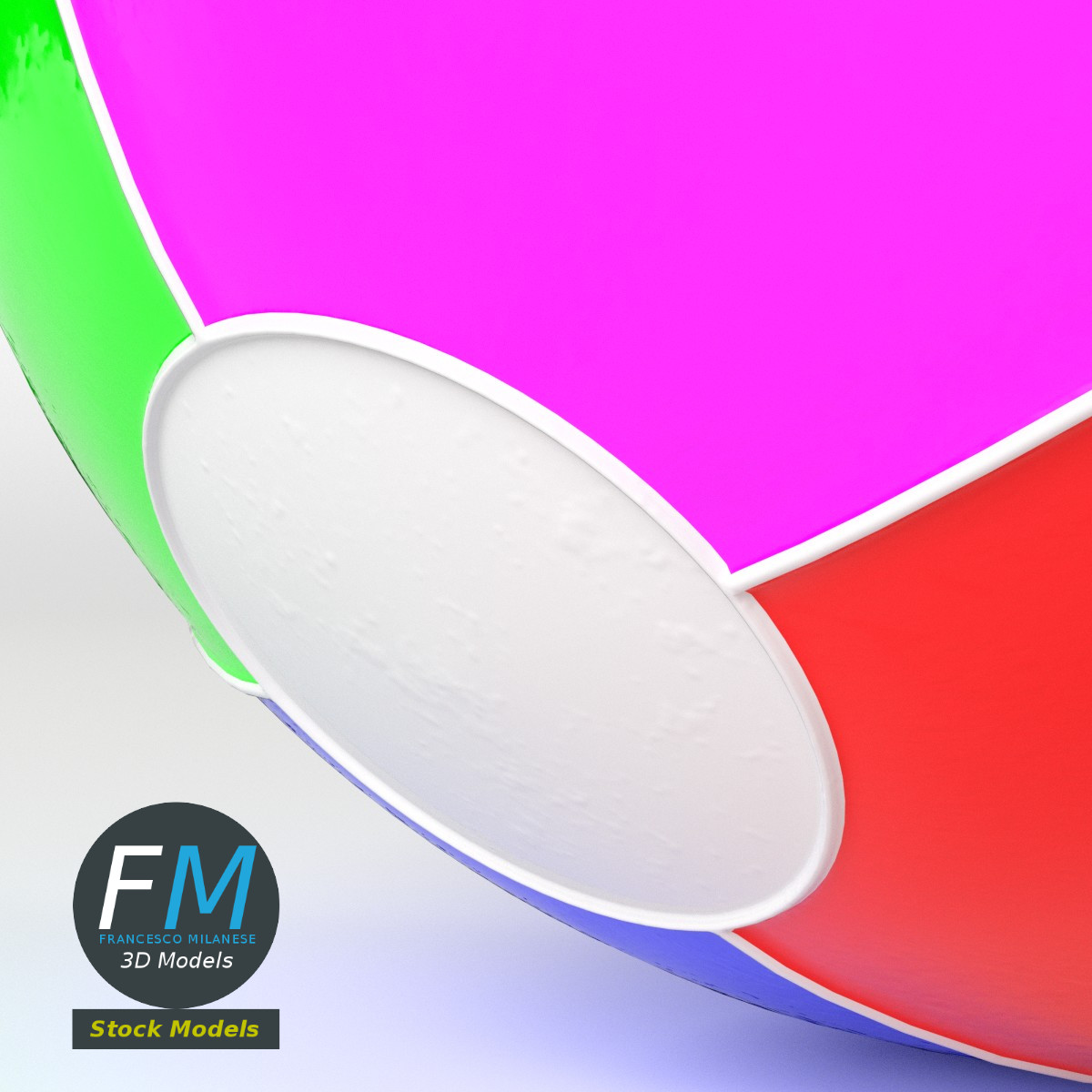 3D-Modell - Aufblasbarer Strandball - 05