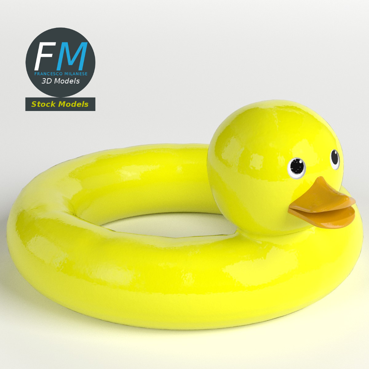 3D-Modell - Aufblasbarer Enten-Schwimmring - 01