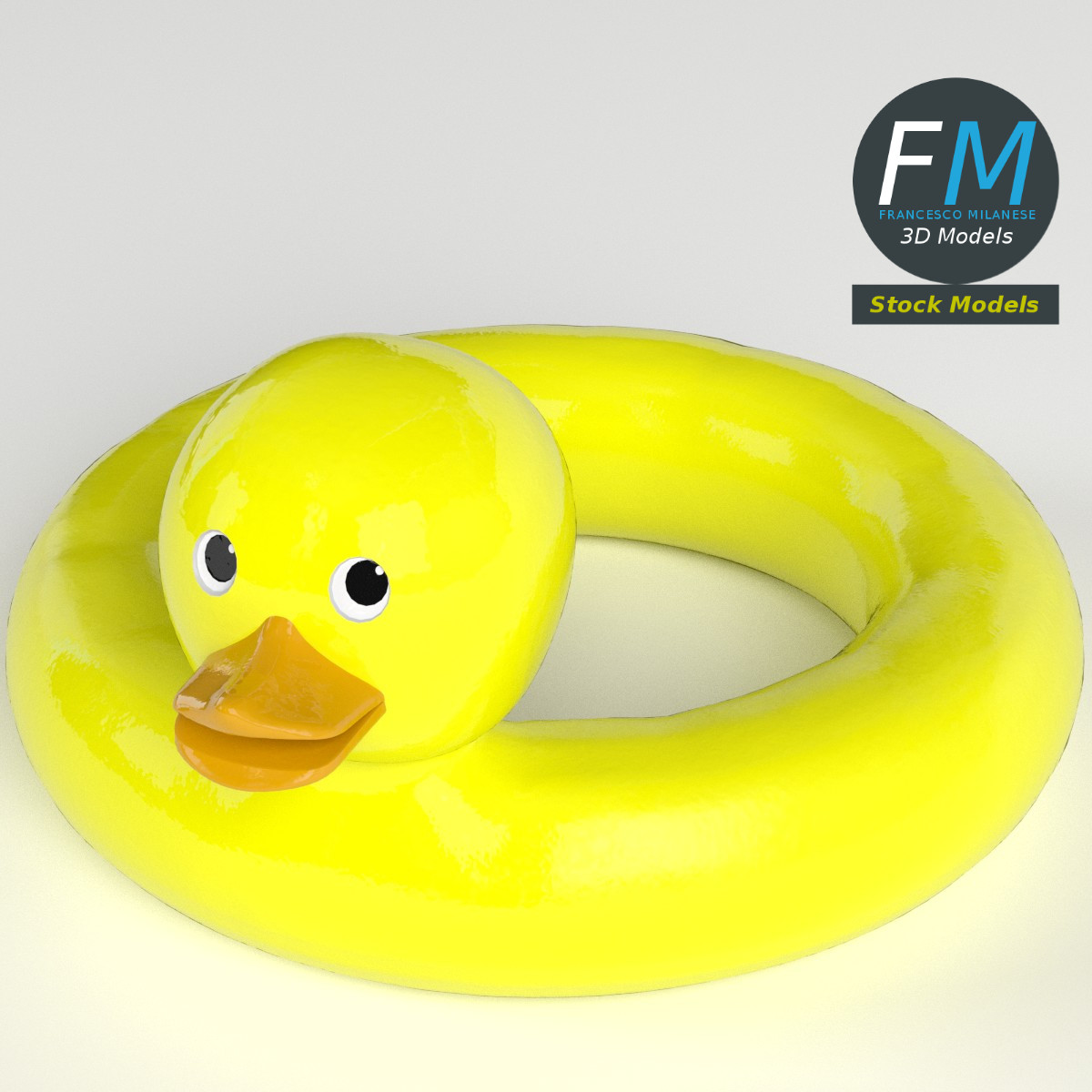 3D-Modell - Aufblasbarer Enten-Schwimmring - 02