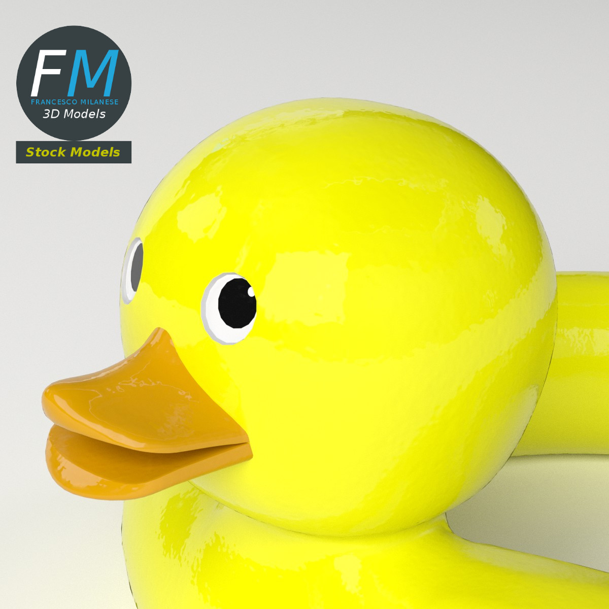 3D-Modell - Aufblasbarer Enten-Schwimmring - 05