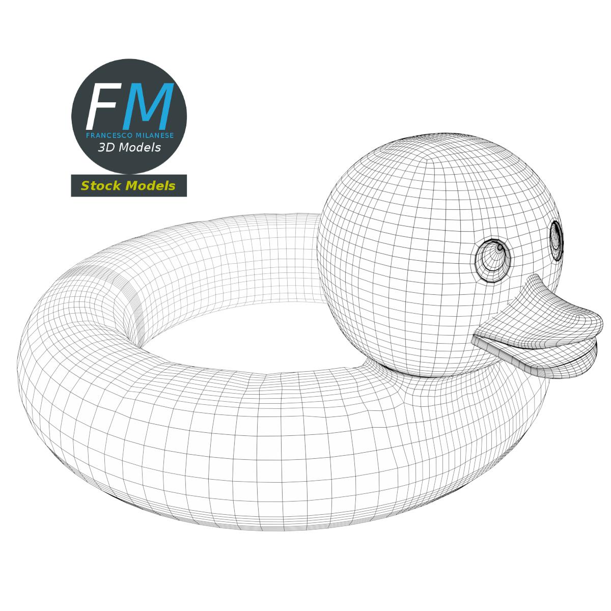 3D-Modell - Aufblasbarer Enten-Schwimmring - 07