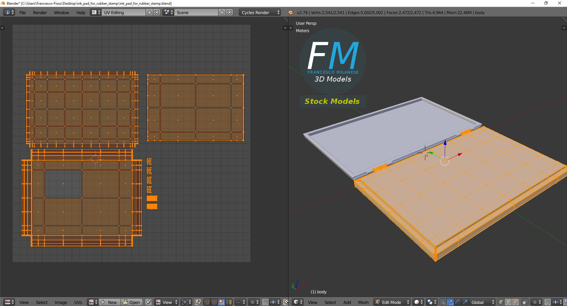 3D-Modell - Stempelkissen für Gummistempel - 10