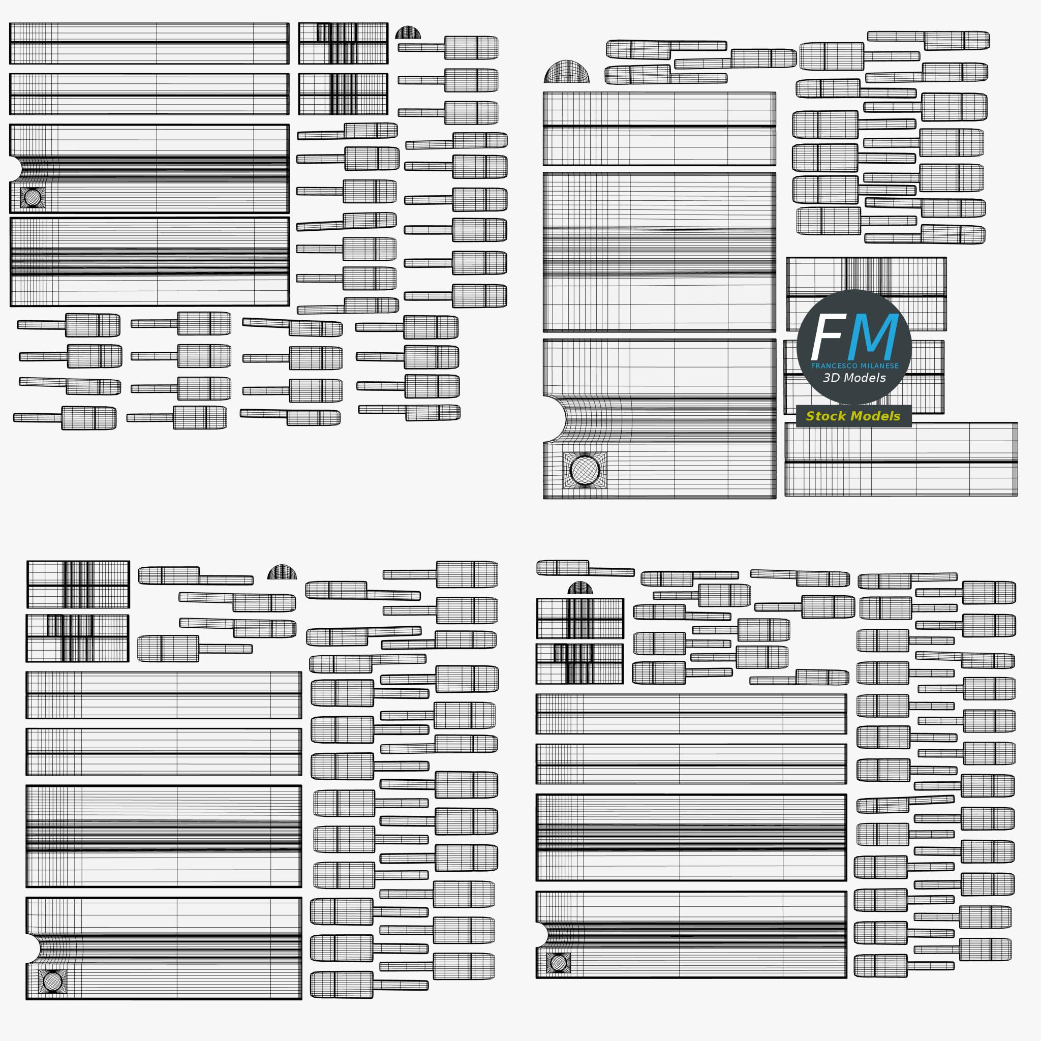 3D-Modell - Set Integrierter Schaltkreise - 11 3D-Modell - Set Integrierter Schaltkreise - 11