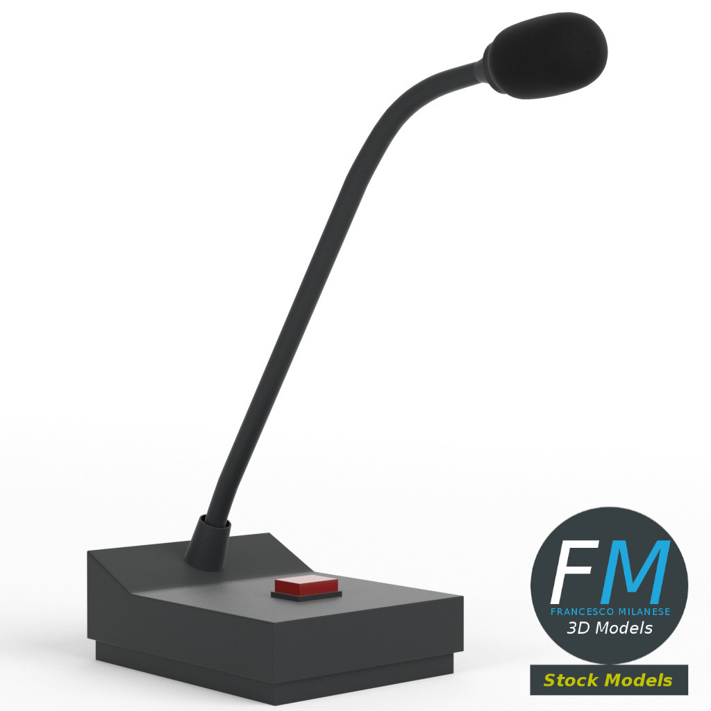 3D-Modell - Gegensprechanlagen-Mikrofon - 01