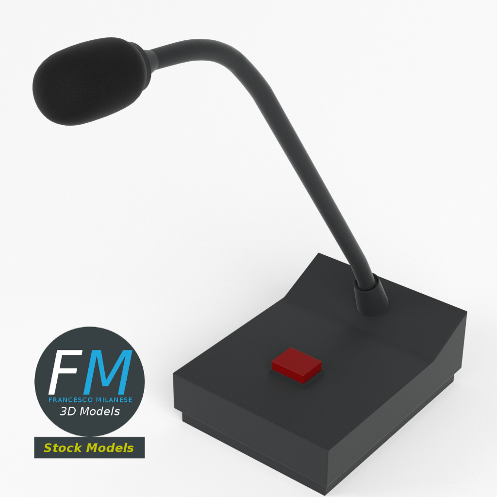 3D-Modell - Gegensprechanlagen-Mikrofon - 02
