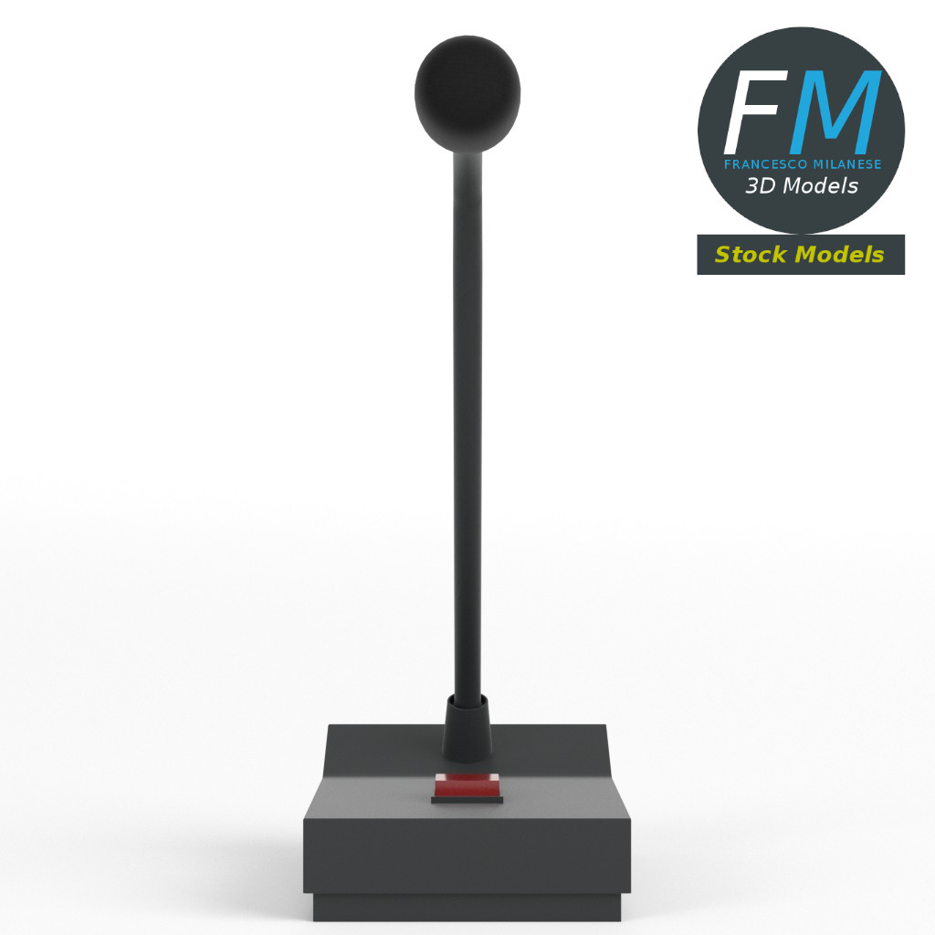 3D-Modell - Gegensprechanlagen-Mikrofon - 03