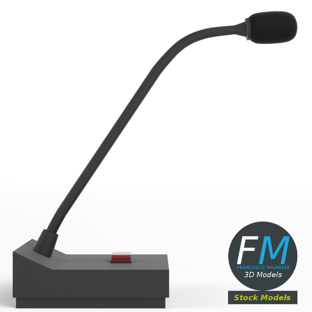 3D-Modell - Gegensprechanlagen-Mikrofon - 04