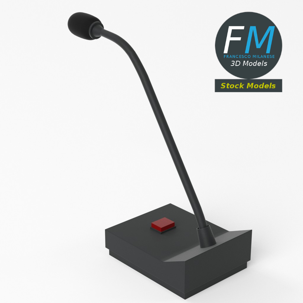 3D-Modell - Gegensprechanlagen-Mikrofon - 05