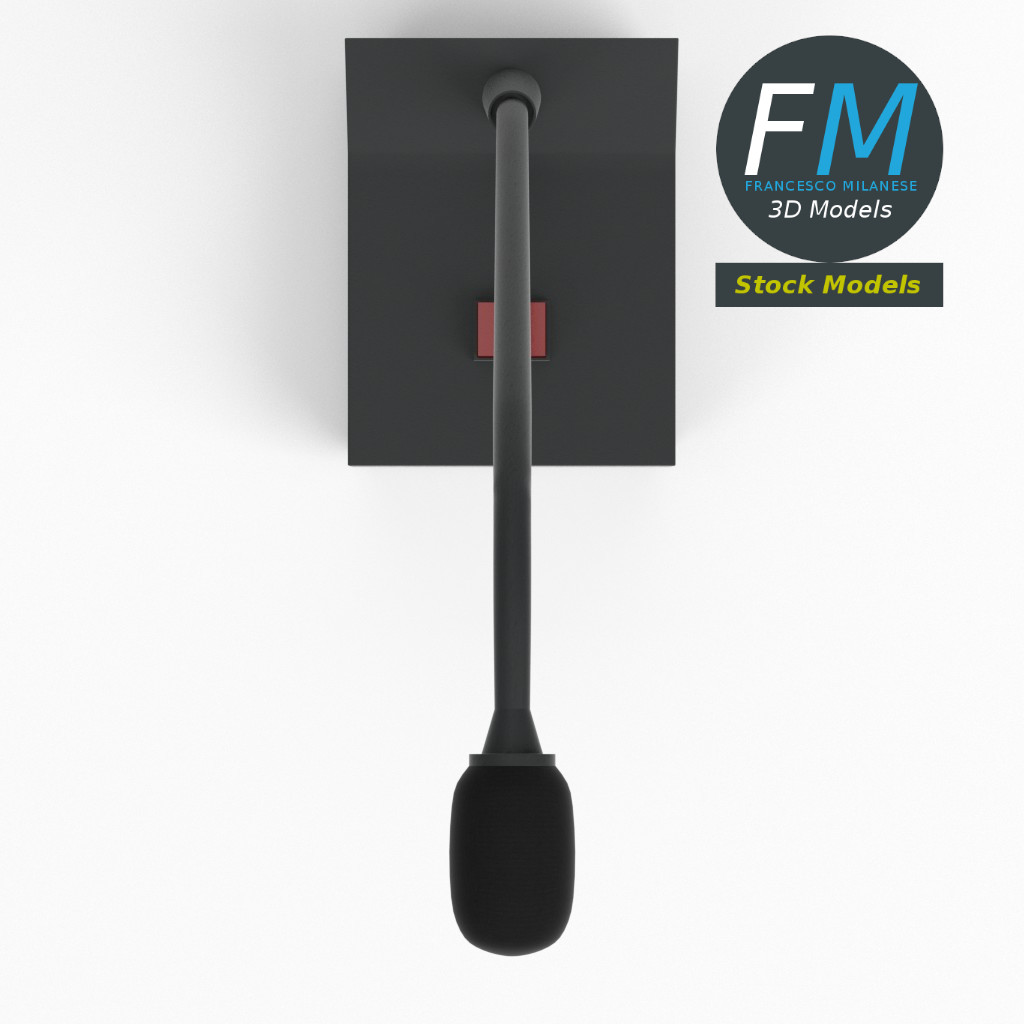 3D-Modell - Gegensprechanlagen-Mikrofon - 06
