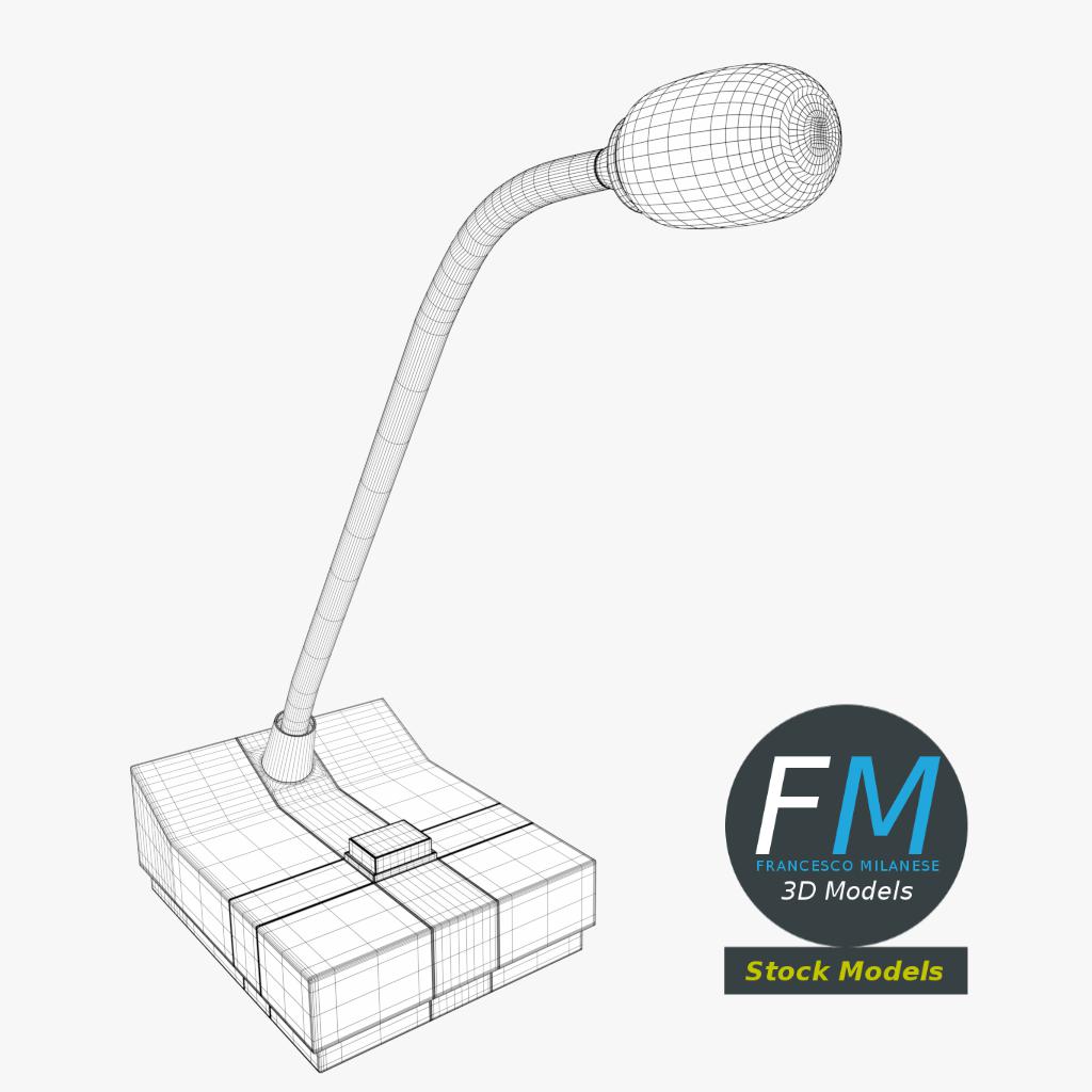 3D-Modell - Gegensprechanlagen-Mikrofon - 07