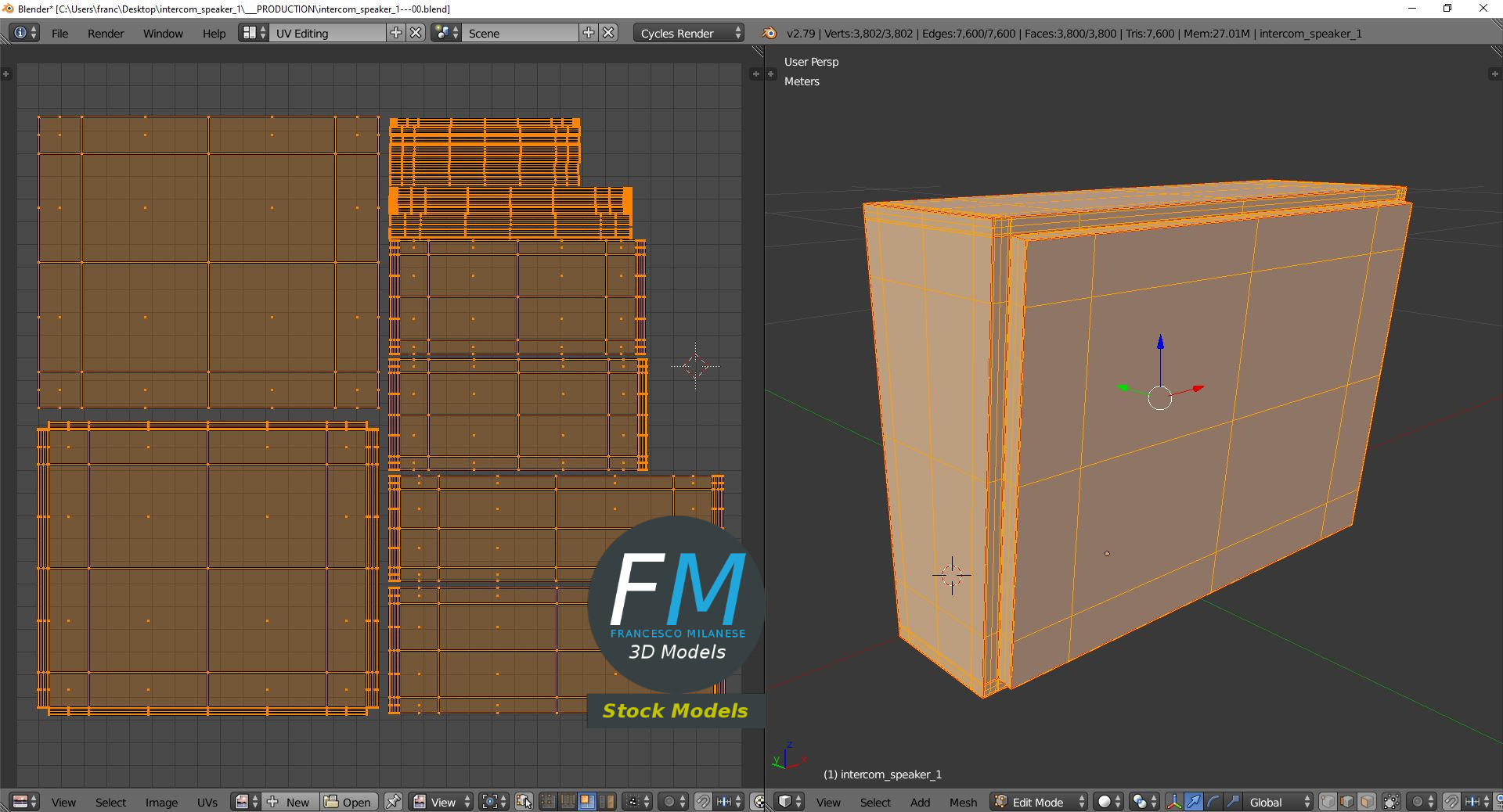 3D-Modell - Gegensprechanlagen-Lautsprecher - 10