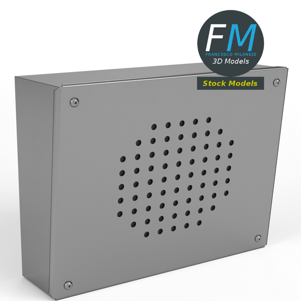 3D-Modell - Metall-Lautsprecher für Gegensprechanlage - 01