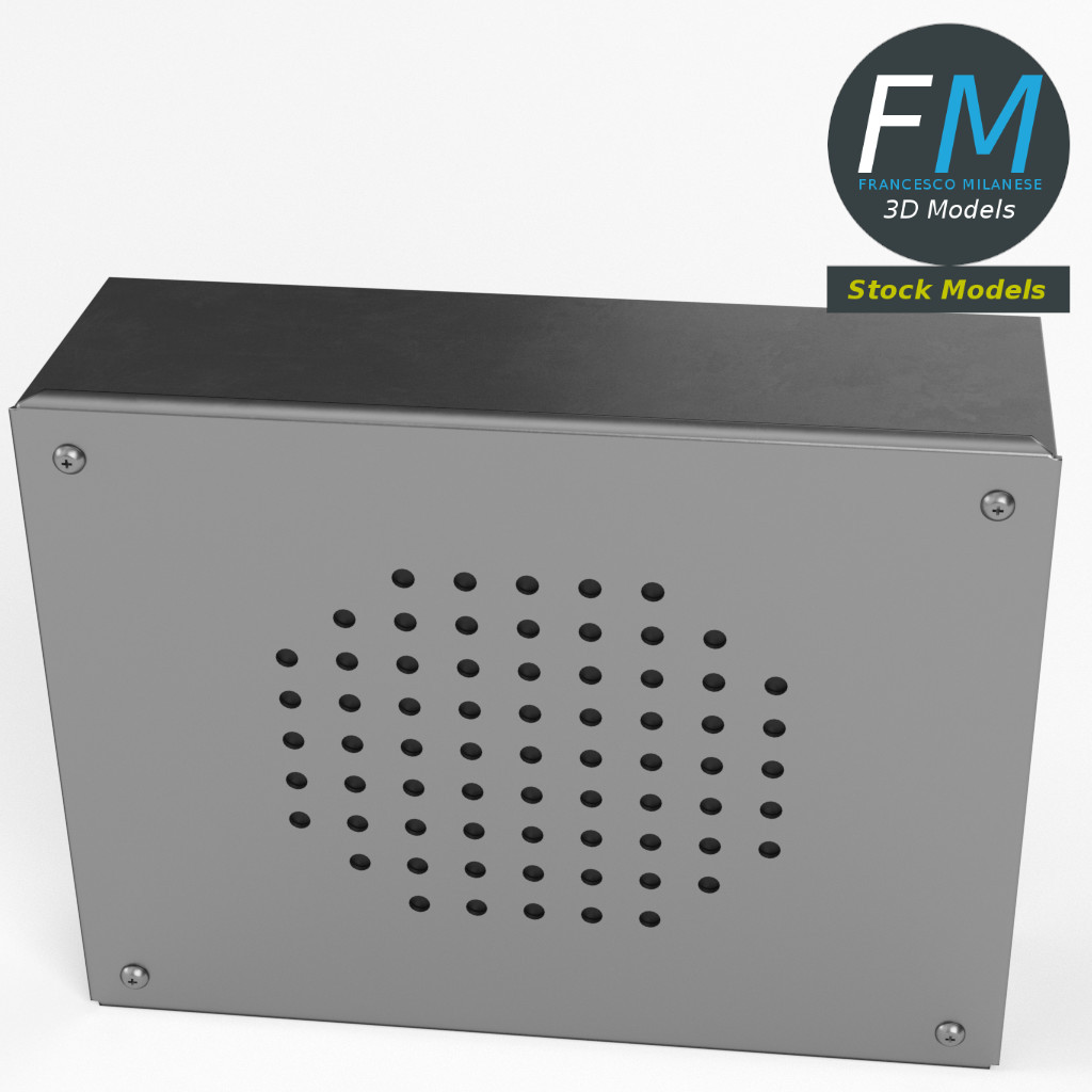 3D-Modell - Metall-Lautsprecher für Gegensprechanlage - 02