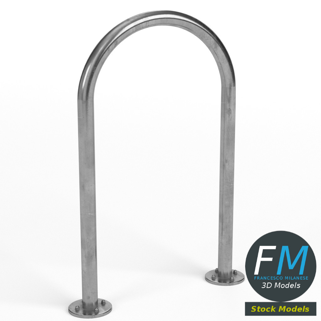 3D-Modell - Fahrradbügel in Umgekehrter U-Form - 01