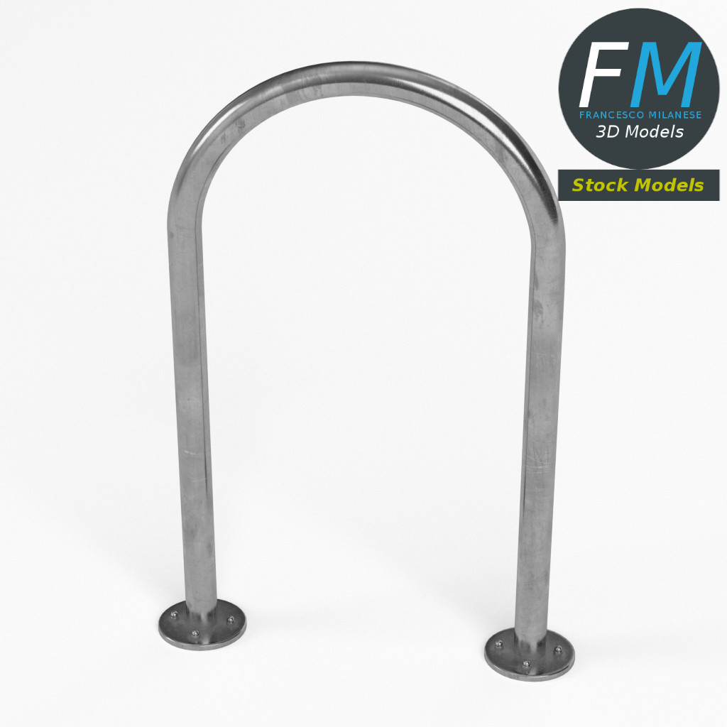 3D-Modell - Fahrradbügel in Umgekehrter U-Form - 02