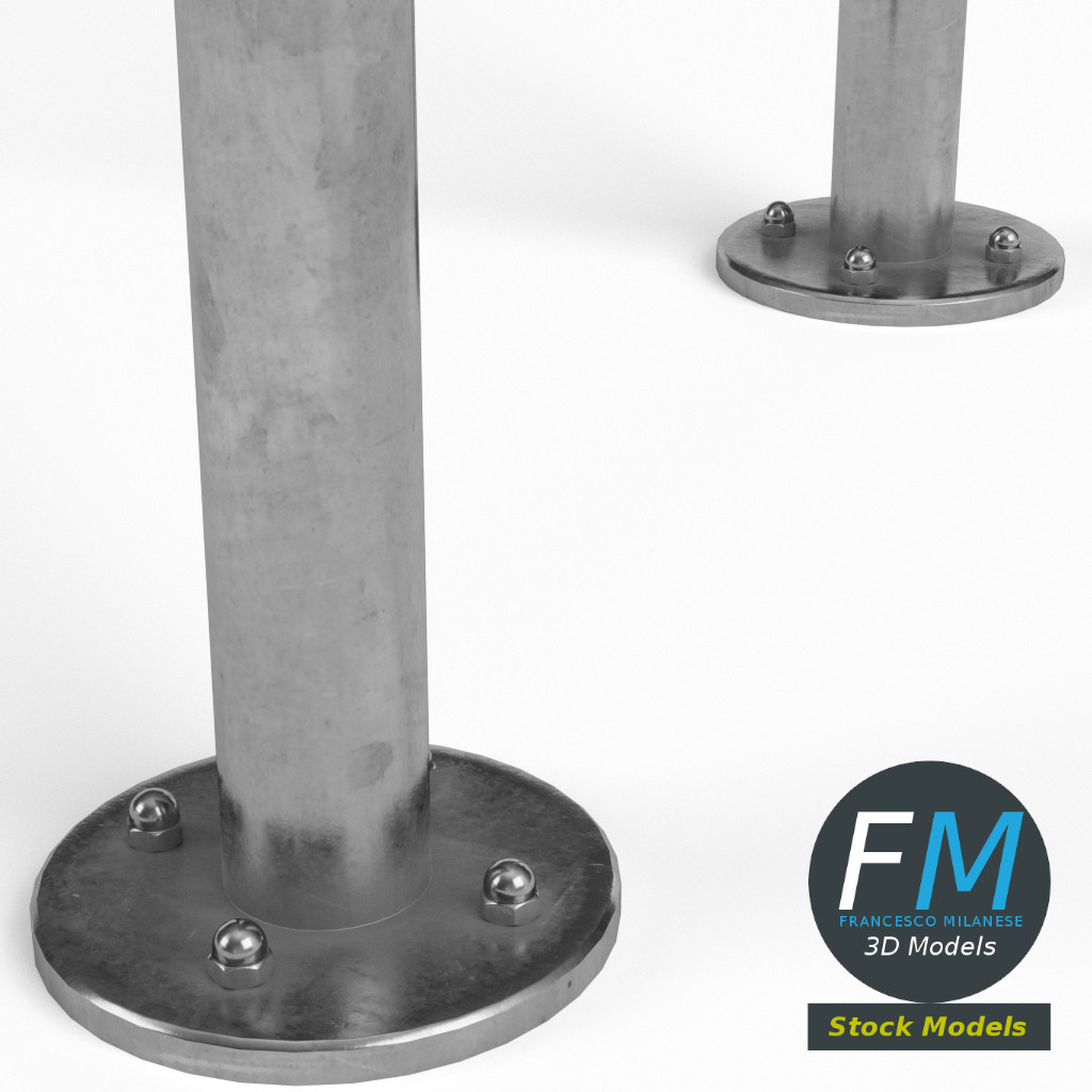 3D-Modell - Fahrradbügel in Umgekehrter U-Form - 04