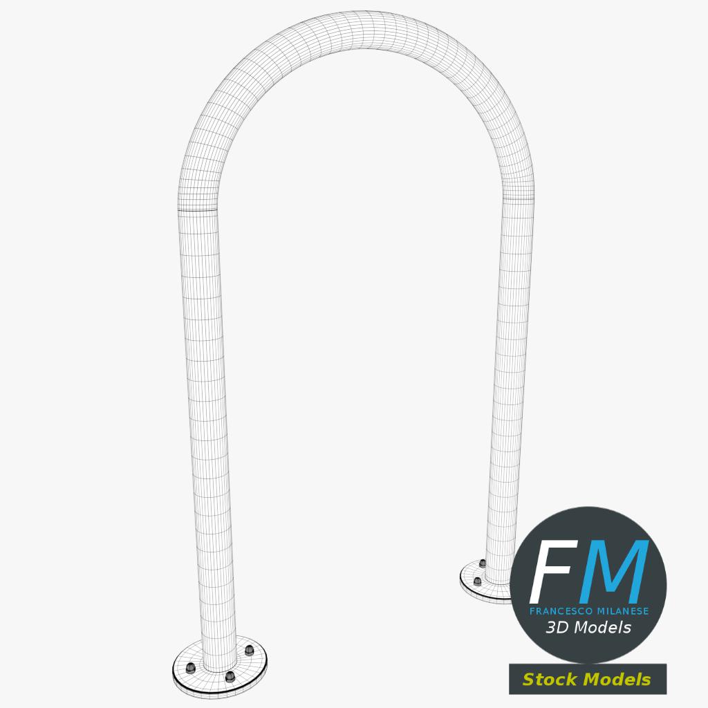 3D-Modell - Fahrradbügel in Umgekehrter U-Form - 07