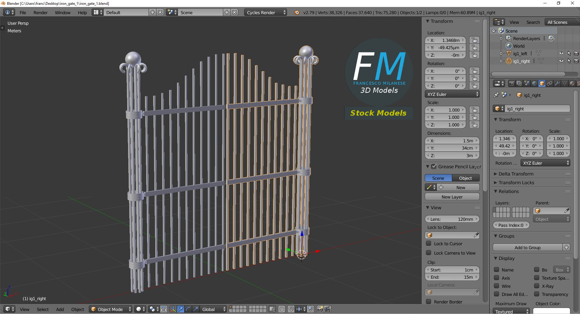 3D-Modell - Eisentor - 09