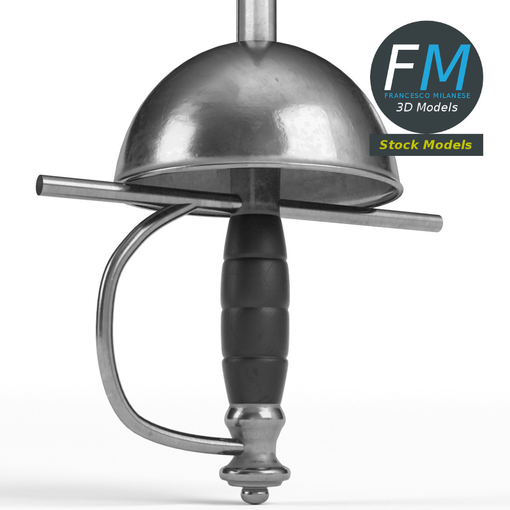 3D-Modell - Italienisches Fechtflorett - 04