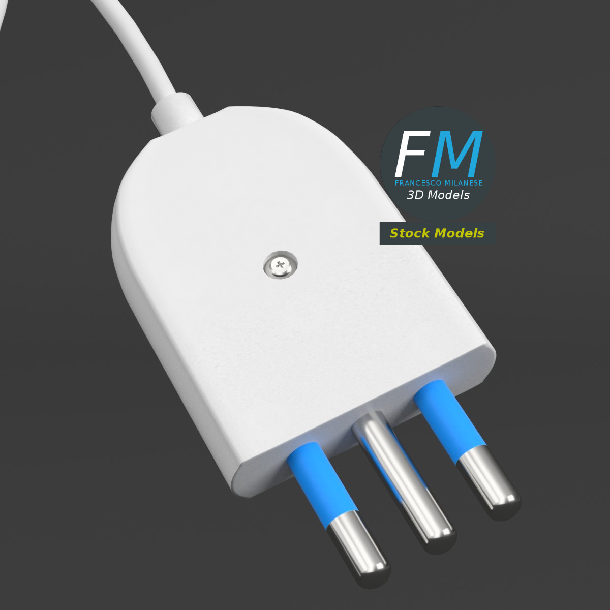 3D-Modell - Italienische Steckdosenleiste - 03