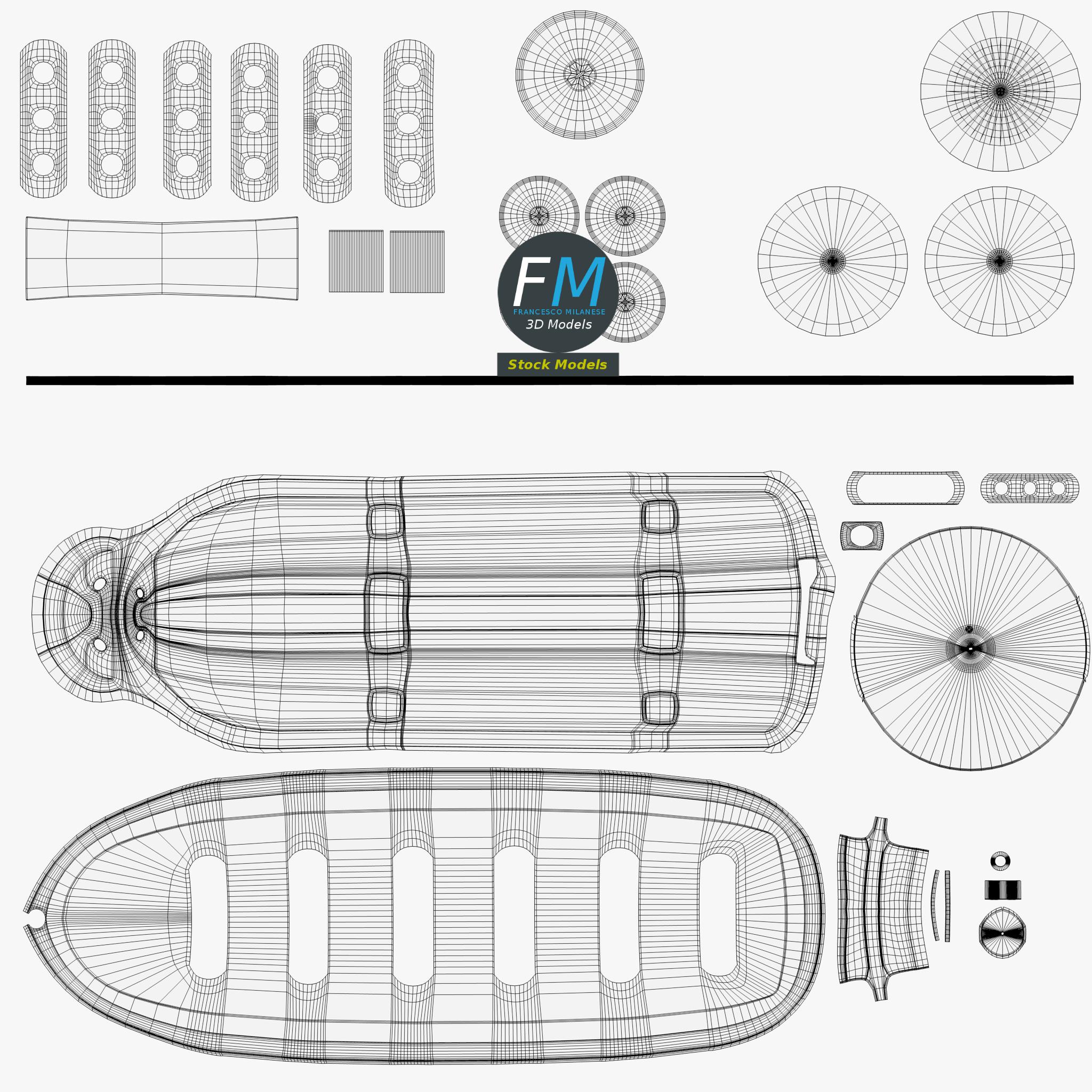 3D-Modell - Italienische Steckdosenleiste - 11 3D-Modell - Italienische Steckdosenleiste - 11