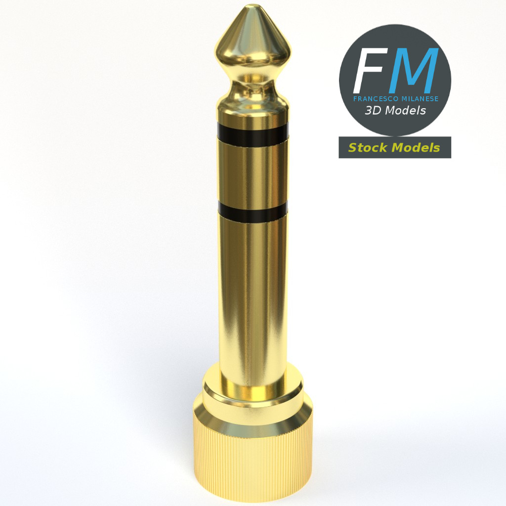 3D-Modell - Klinkenstecker-Adapter - 02