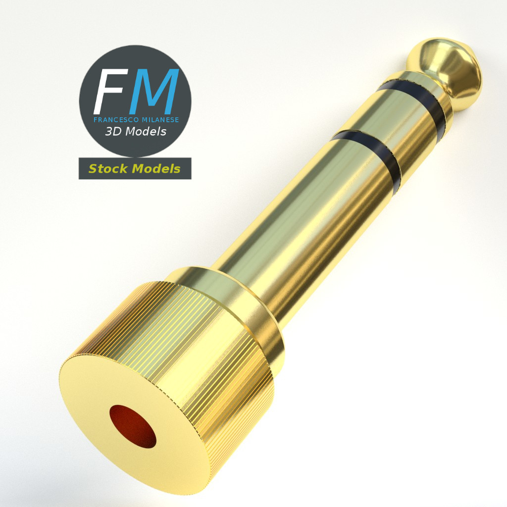 3D-Modell - Klinkenstecker-Adapter - 04