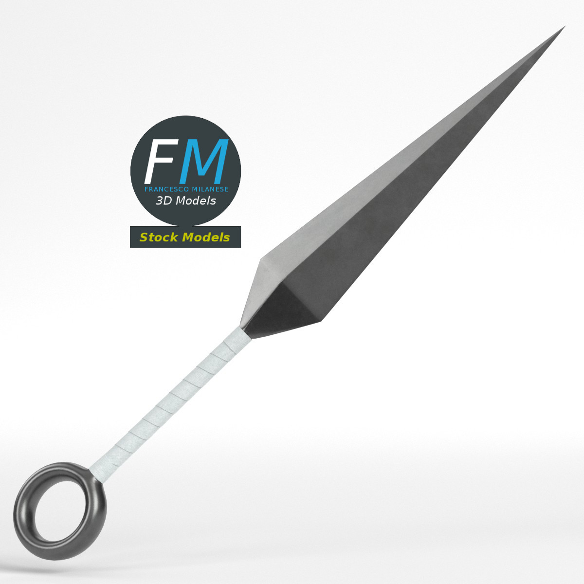 3D-Modell - Japanischer Kunai - 01
