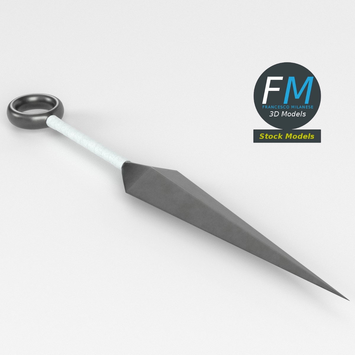 3D-Modell - Japanischer Kunai - 02