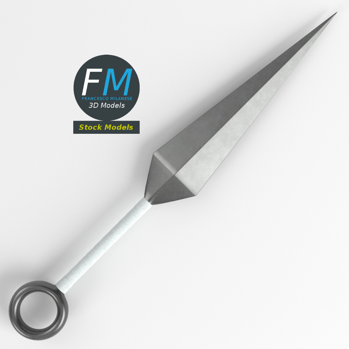 3D-Modell - Japanischer Kunai - 06