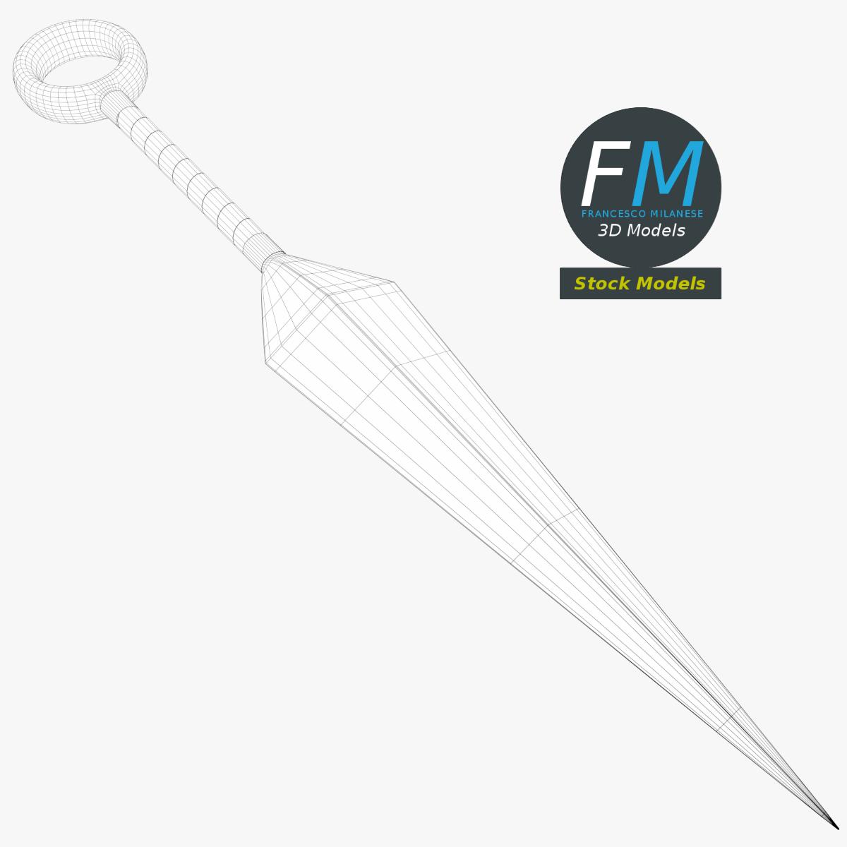 3D-Modell - Japanischer Kunai - 07