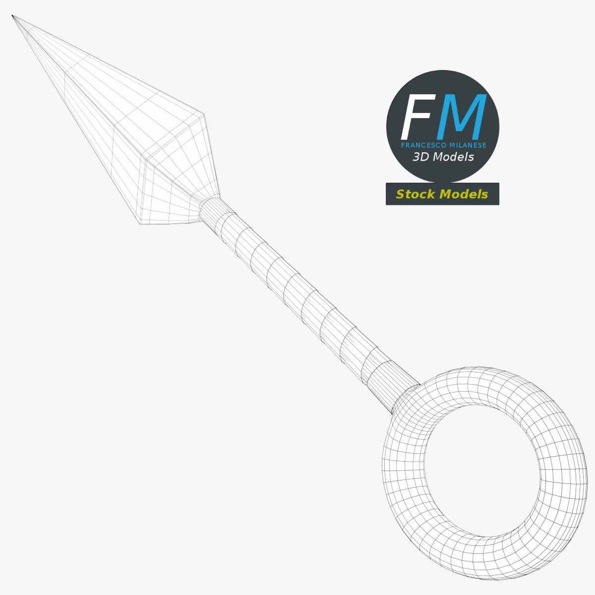 3D-Modell - Japanischer Kunai - 08