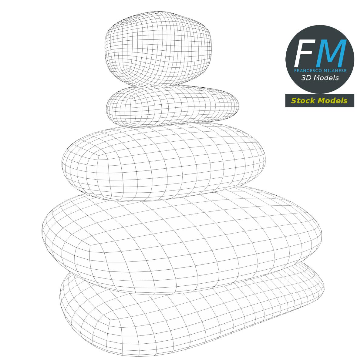 3D-Modell - Japanische Meditationssteine - 07